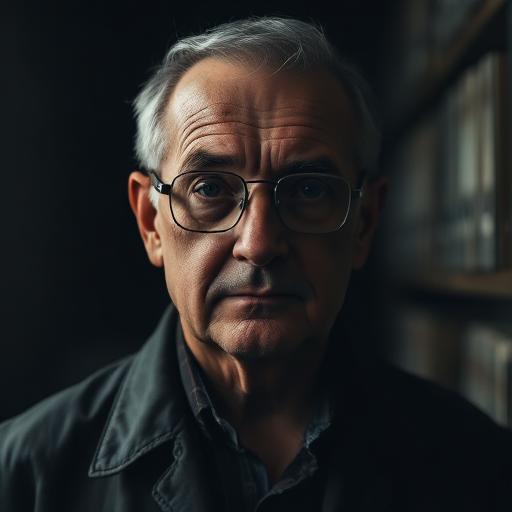 Fictional dossier portrait — Investigator D.
